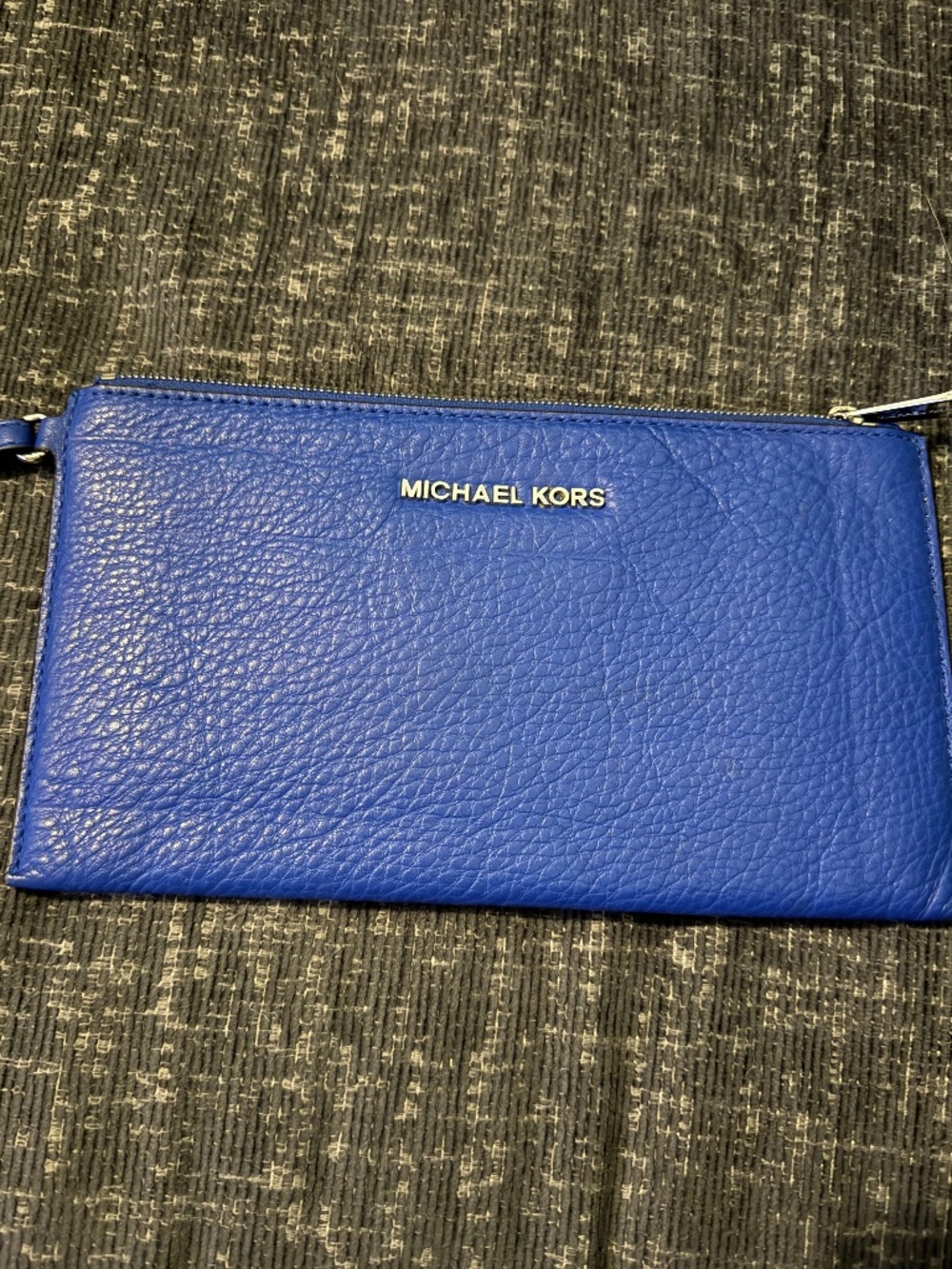 Michael Kors Blue Leather Wristlet